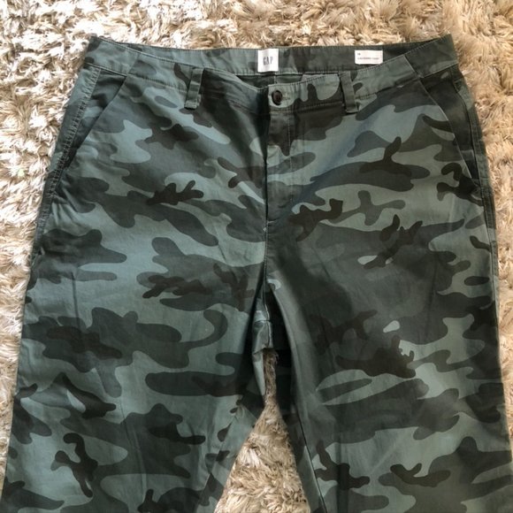 GAP Pants - GAP CAMO GIRLFRIEND CHINO PANTS  WOMEN 16  NWOT